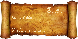 Buck Ádám névjegykártya