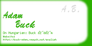 adam buck business card